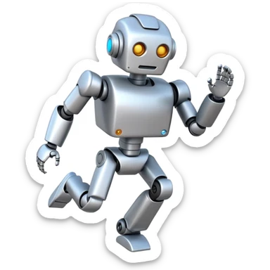 robot running right sticker