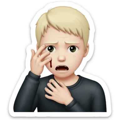 person strangling themselves  sticker