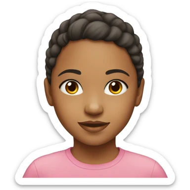 young girl mixed-race healthy sticker