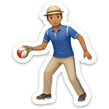 Joueur pétanque sticker