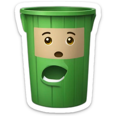 cubo de basura lleno sticker