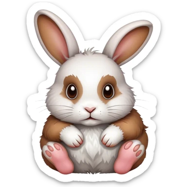 Rabitt hurt arm sticker