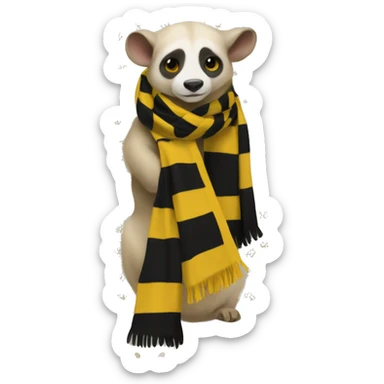hufflepuff scarf on badger sticker