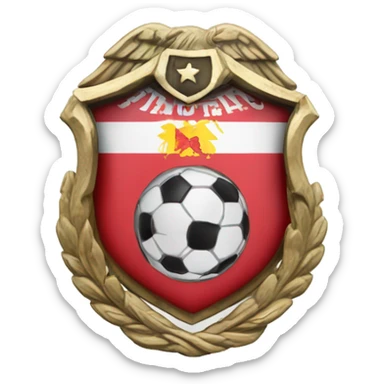 Escudo de time de futebol escrito CRF sticker