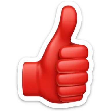 crea un dedo de like en color rojo al centro debe ir la frase caja cusco sticker