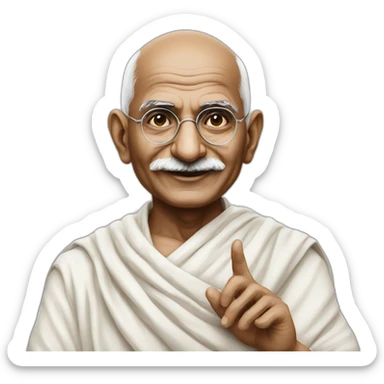 Gandhi ji  have so much money  sticker