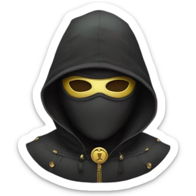 hacker in venetian mask sticker