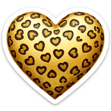 Cuore leopardo  sticker