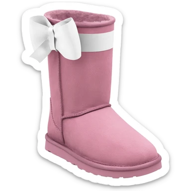 Pink Ugg with white bow sticker