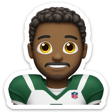 There will be a football player in a football uniform  sticker