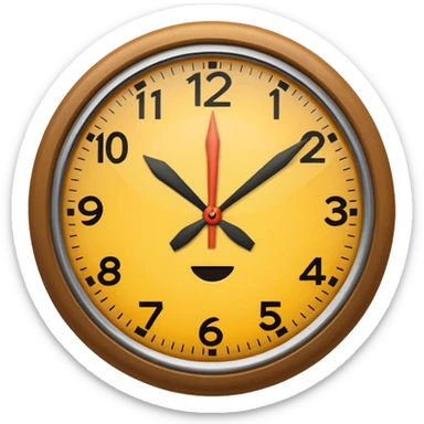 CLOCK SHOWING NOON sticker