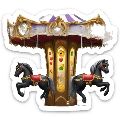 Gothic merry-go-round sticker