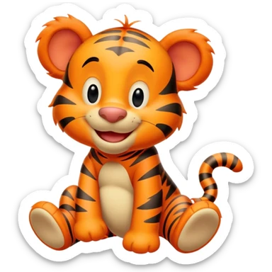 Tigger from Winnie the Pooh, bouncy and cheerful sticker