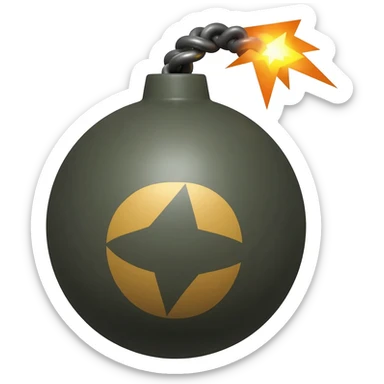 Bomb with the same style as this star emoji sticker