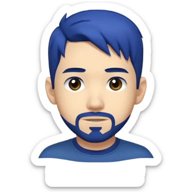 Mike Shinoda with dark blue hair sticker