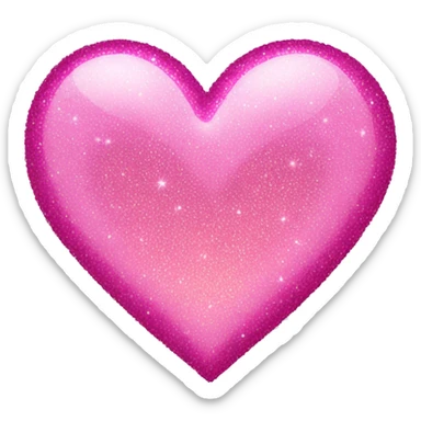 Pink sparkly heart sticker