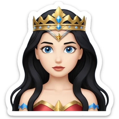 Wonder Woman with blue eyes sticker