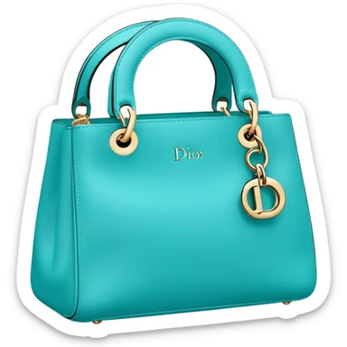 dior bag Turquoise colors sticker