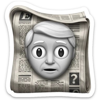 newspaper no face sticker
