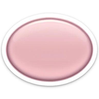 light pink metallic 3d oval shape sticker