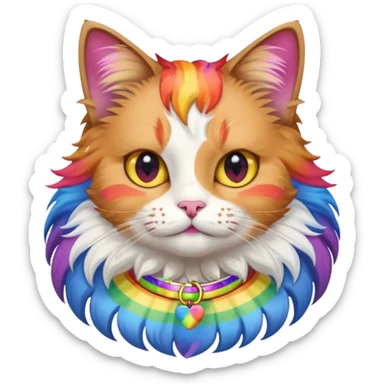 A gay cat sticker
