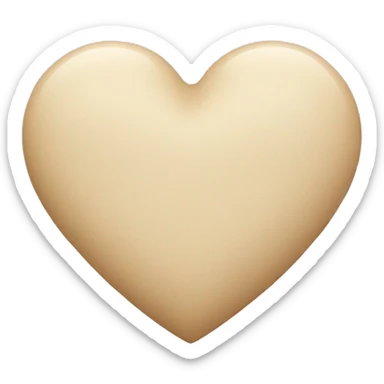 beige heart sticker