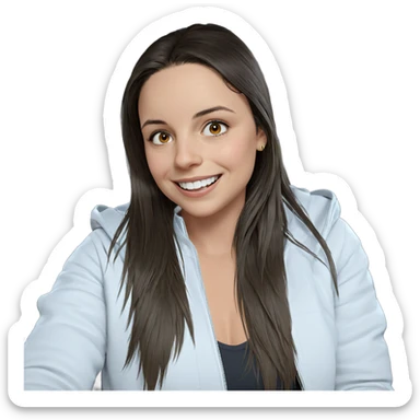 smiling girl in car interior sticker