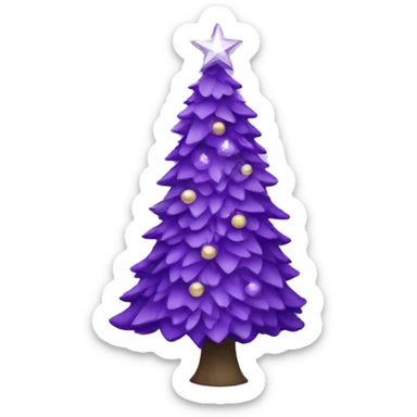 purple Christmas tree sticker
