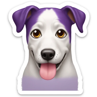 Eggplant, dog sticker
