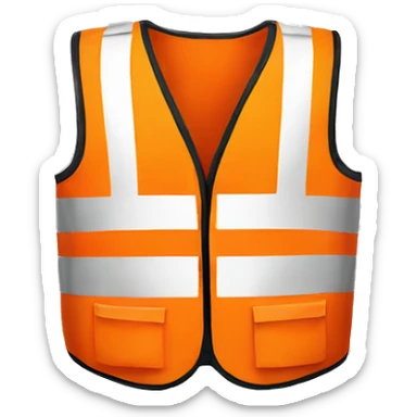 Orange safety vest  sticker