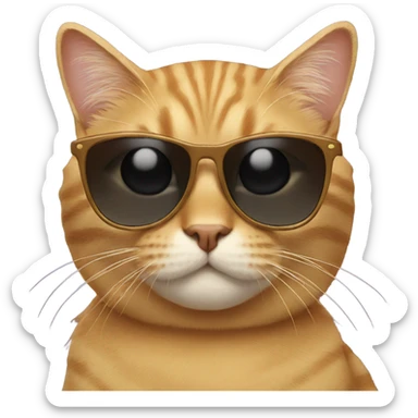 Cat with sunglasses sticker