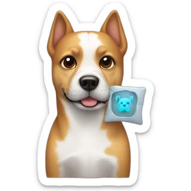 dog in chest xray sticker