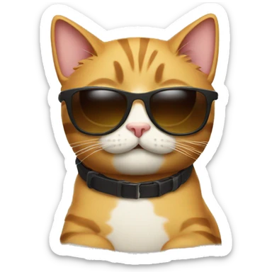 Cat with sunglasses sticker