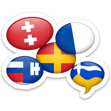 Slovakia, Finland, Israel and Romanian flag mixed together sticker