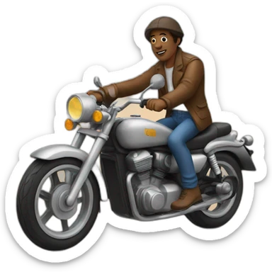 poet on a motorbike sticker