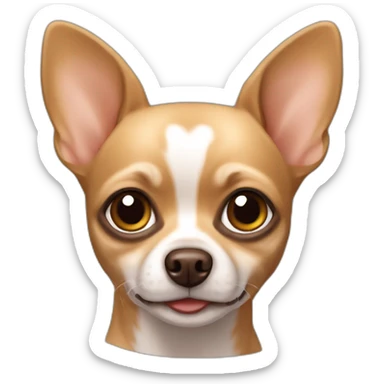 Chihuahua dog Brown color sticker