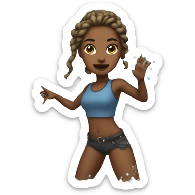 Slay girl rising on water sticker