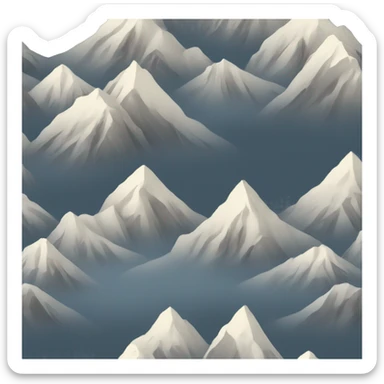 Mountain peaks sticker