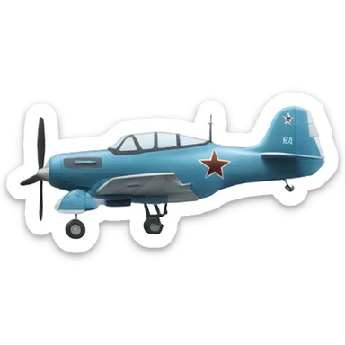 Yak-1 fighter plane sticker