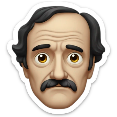 Deprived Edgar Allen Poe sticker