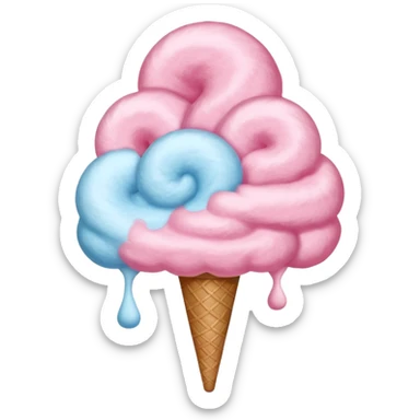 Create a cotton candy emoji sticker