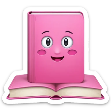 book utilise couleurs rose sticker