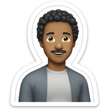 steve lacy with long hair sticker