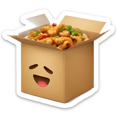 Chinese food in a box sticker