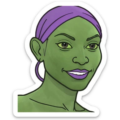 Dancer in purple sticker