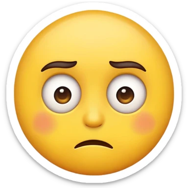 regular emoji with a raised eyebrow  sticker