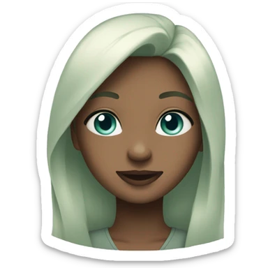 Oliviah greenish bluish heart sticker