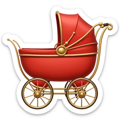 vintage baby carriage sticker