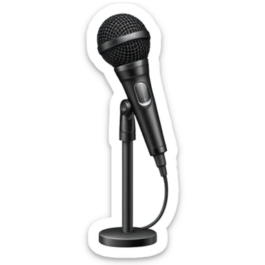 stage microphone with stand sticker