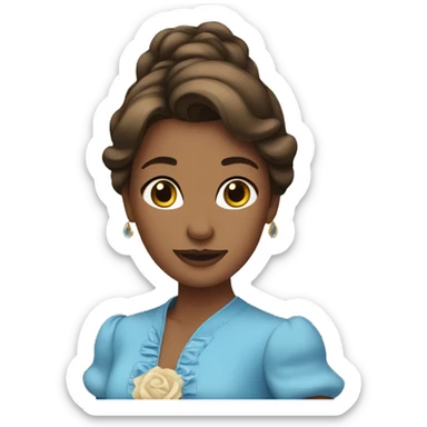 Belle in a blue dress  sticker